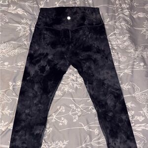 lululemon athletica Black Tie-Dye Leggings